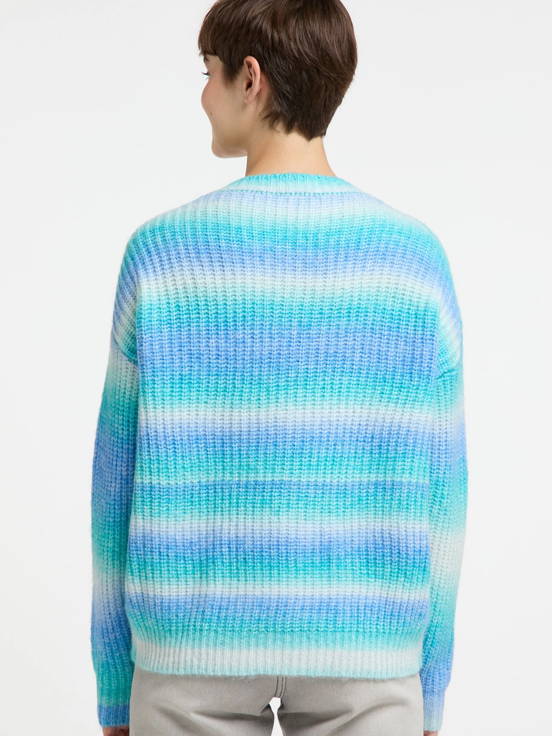 MyMo Damen Strickpullover in türkis
