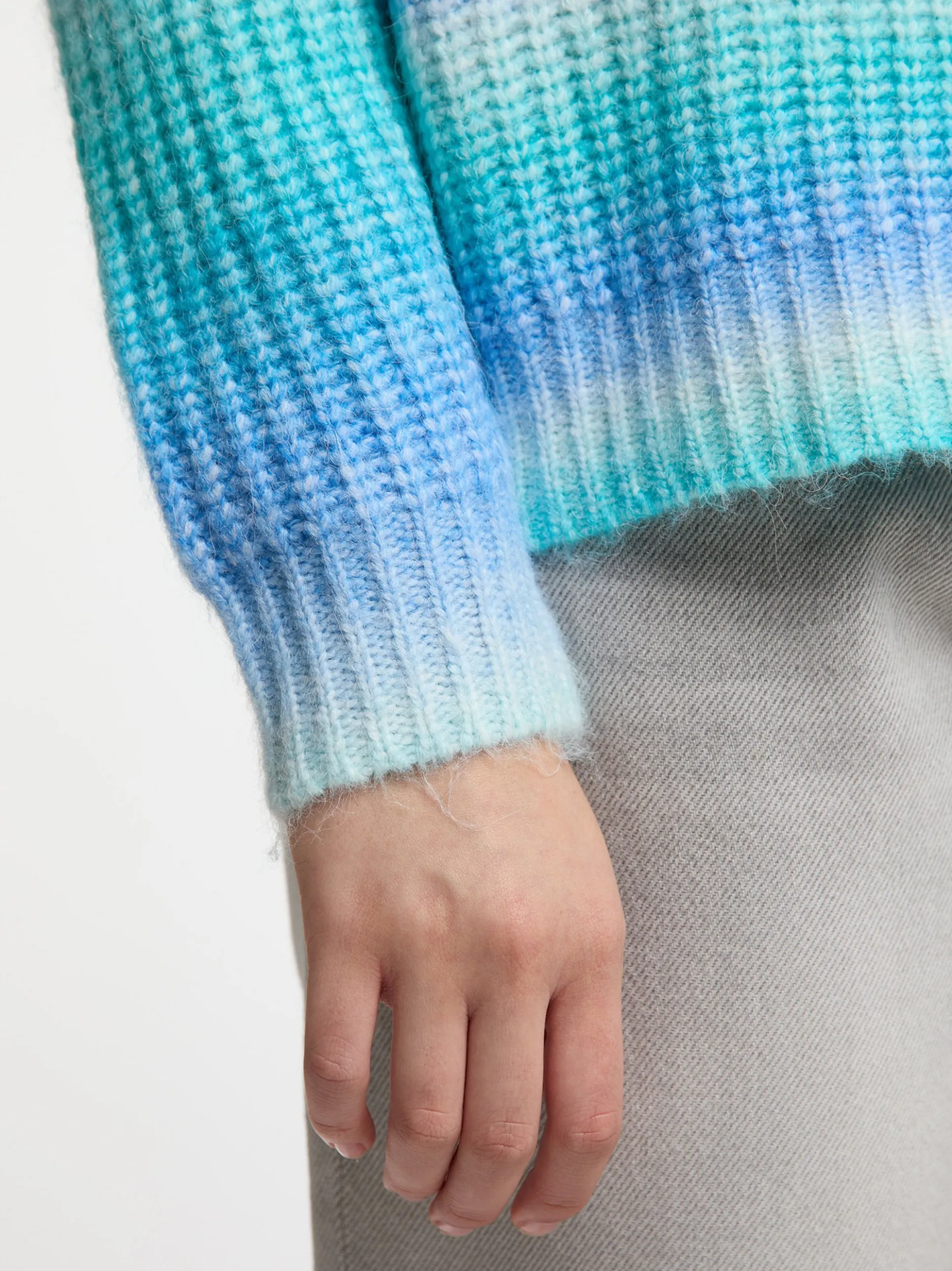 MyMo Damen Strickpullover in türkis