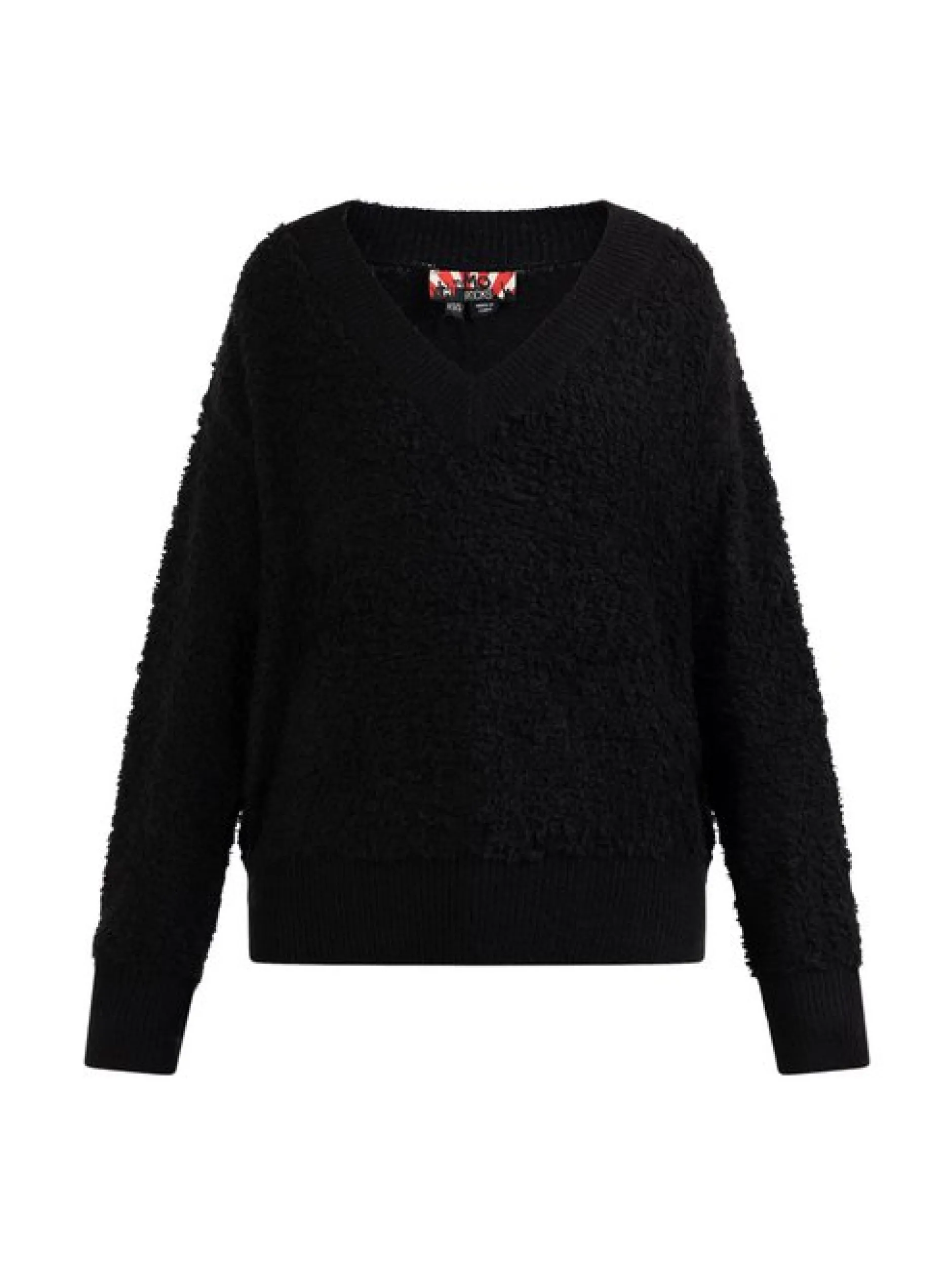 MyMo Damen Strickpullover in schwarz