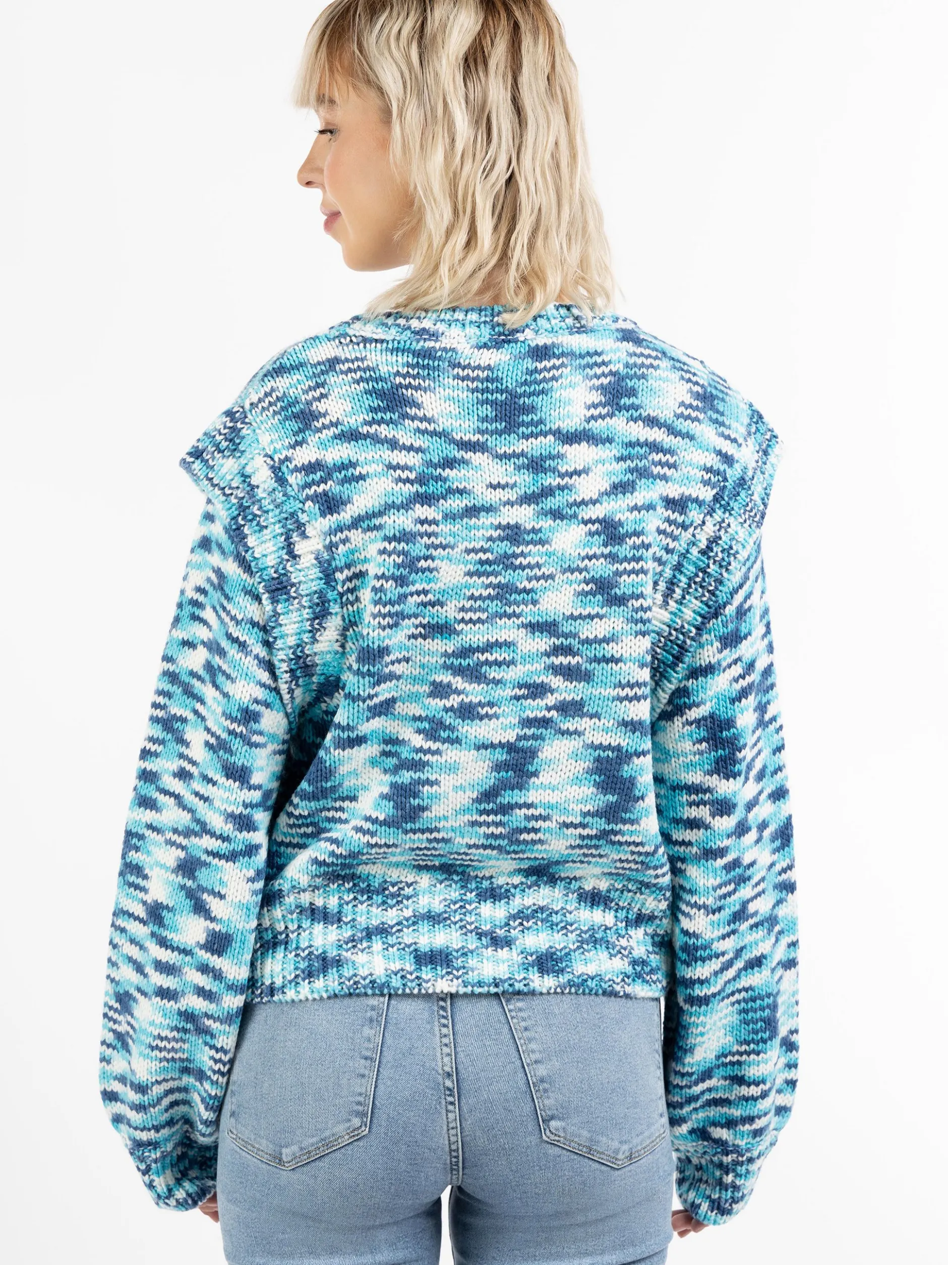MyMo Damen Strickpullover in mehrfarbig
