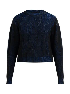 MyMo Damen Strickpullover in schwarz