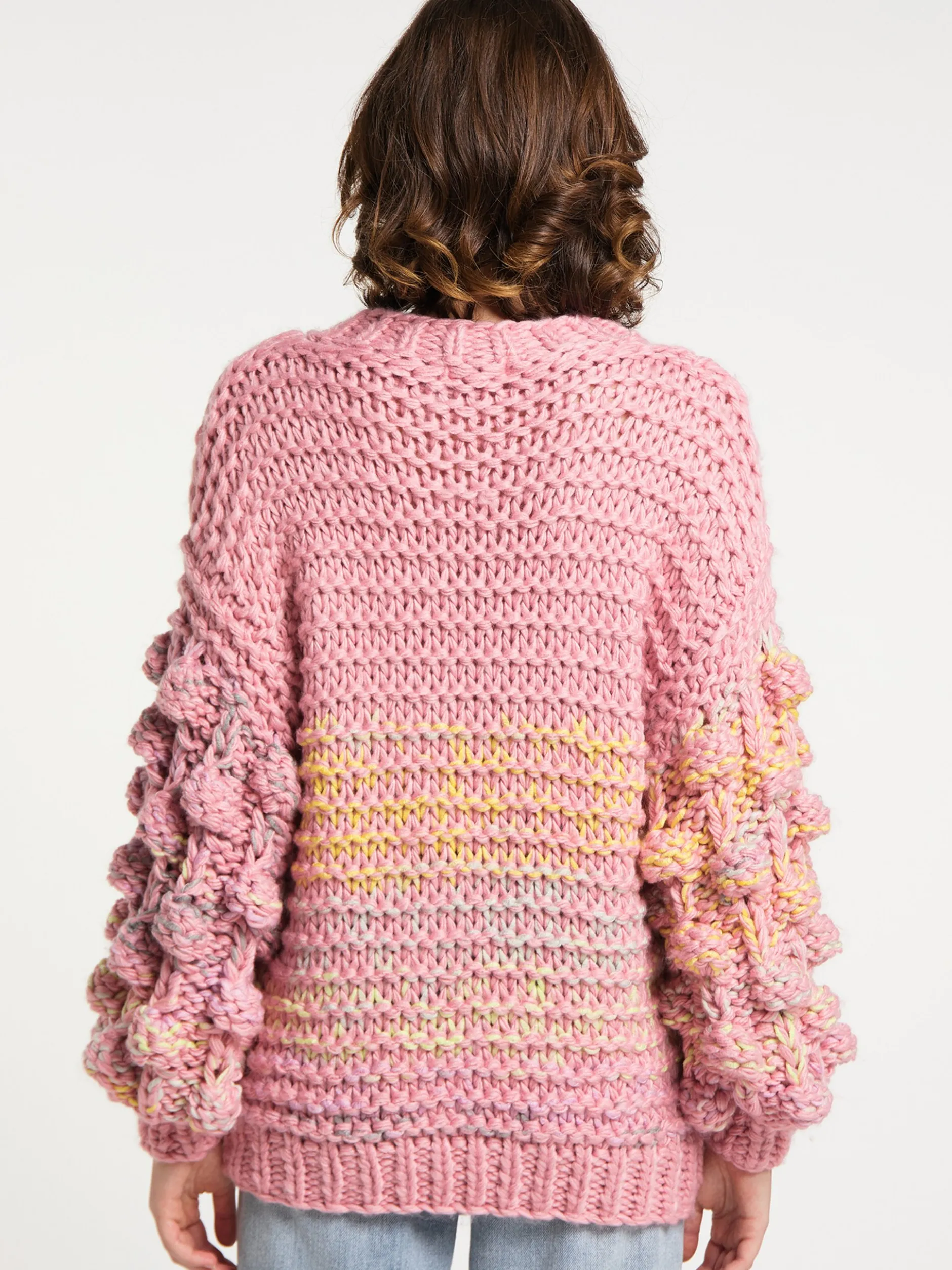 MyMo Damen Strickpullover in rosa - Ausschnitt: Rundhals