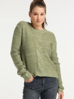 MyMo Damen Strickpullover in mehrfarbig