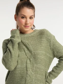 MyMo Damen Strickpullover in mehrfarbig