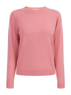 MyMo Damen Strickpullover in pink - Ausschnitt: Rundhals