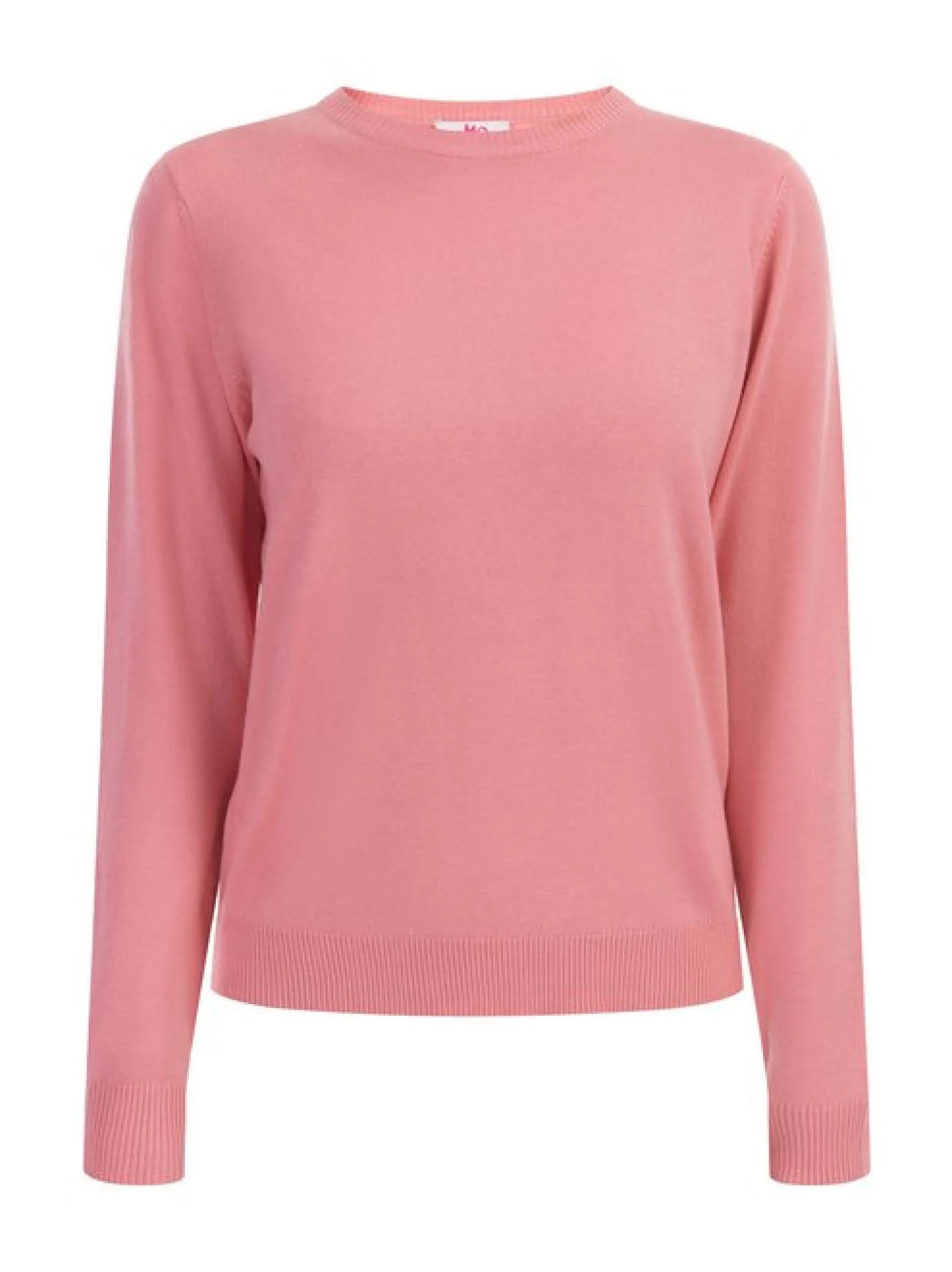 MyMo Damen Strickpullover in pink - Ausschnitt: Rundhals