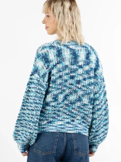 MyMo Damen Strickpullover in türkis
