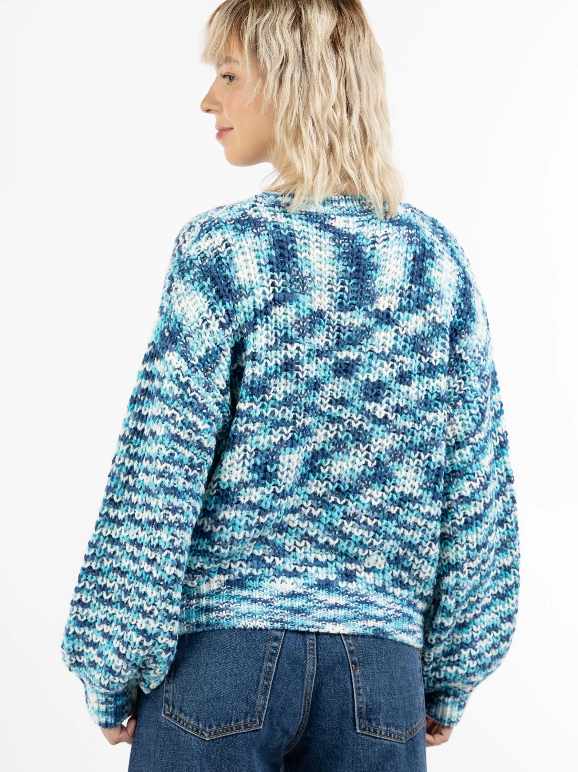MyMo Damen Strickpullover in türkis