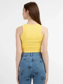 MyMo Damen Tanktop in gelb - Ausschnitt: Rundhals