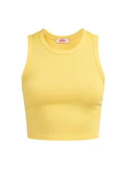 MyMo Damen Tanktop in gelb - Ausschnitt: Rundhals