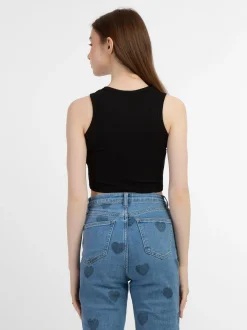 MyMo Damen Tanktop in schwarz - Ausschnitt: Rundhals