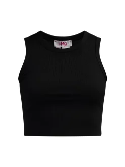 MyMo Damen Tanktop in schwarz - Ausschnitt: Rundhals