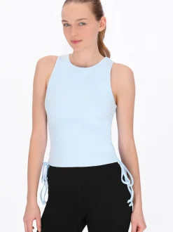 MyMo Damen Top in blau - Ausschnitt: Rundhals