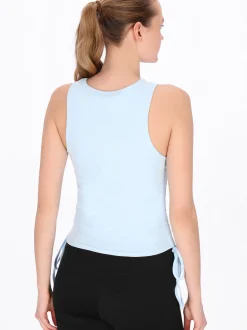 MyMo Damen Top in blau - Ausschnitt: Rundhals