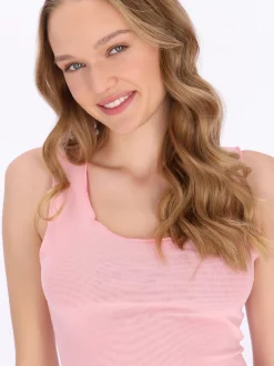 MyMo Damen Top in pink - Ausschnitt: Rundhals