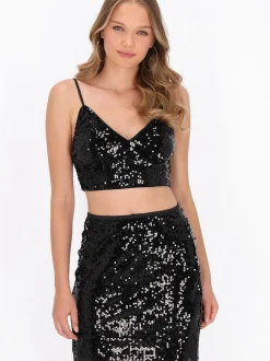 MyMo Damen Top in schwarz