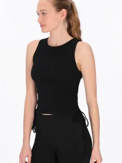 MyMo Damen Top in schwarz - Ausschnitt: Rundhals