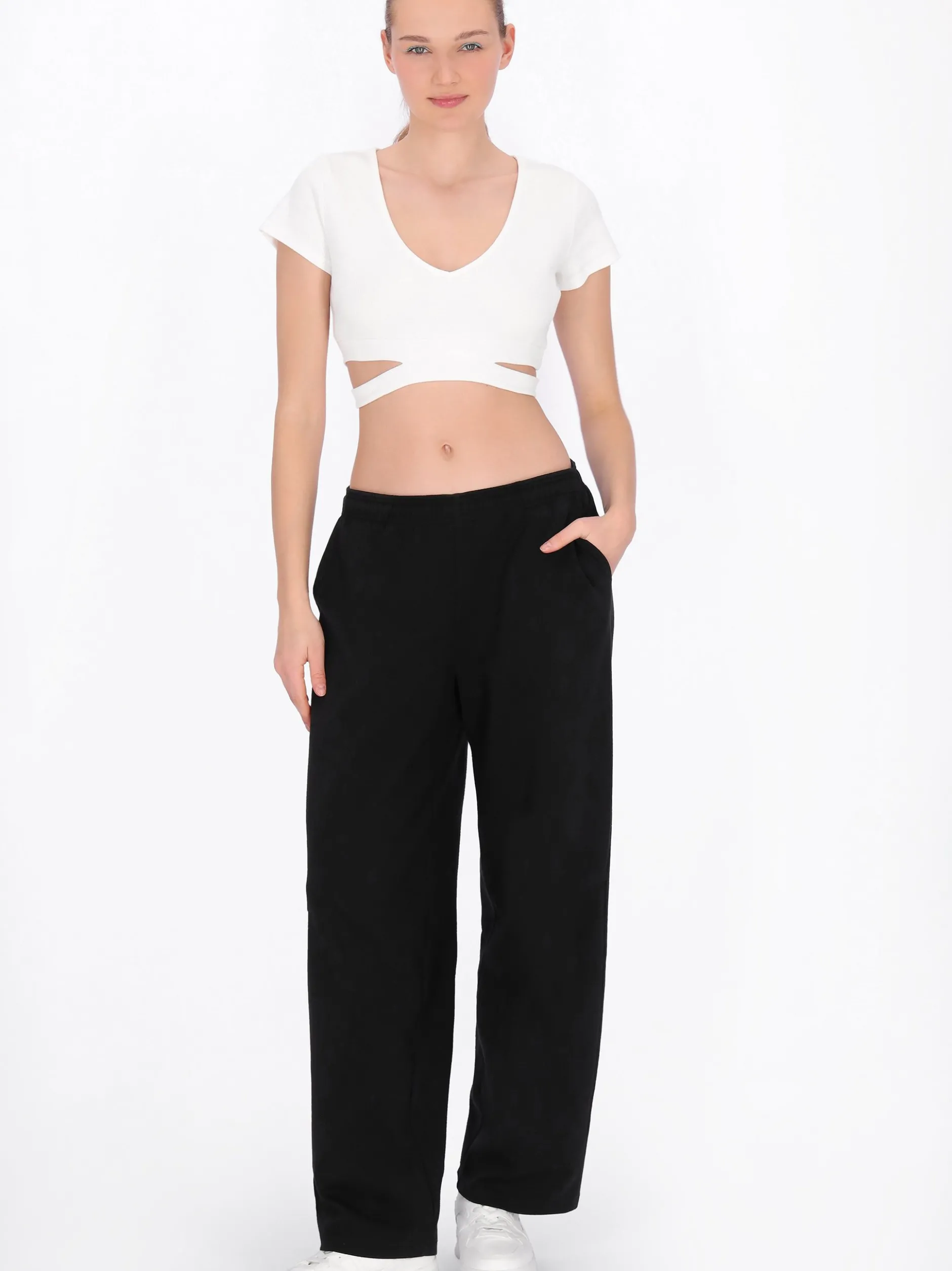 MyMo Damen Top in weiß