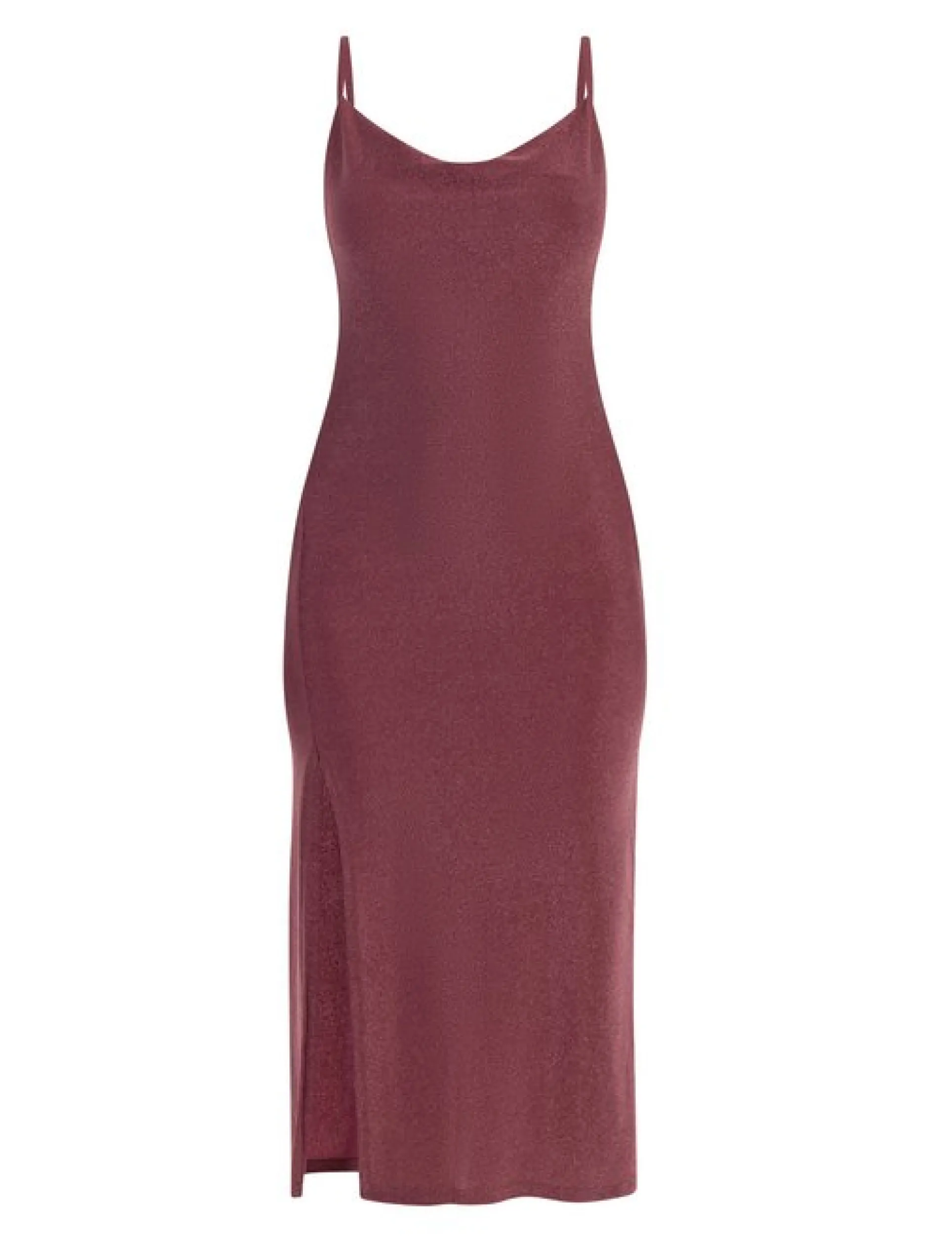 MyMo Damen Trägerkleid midi in pink - Ausschnitt: Karree