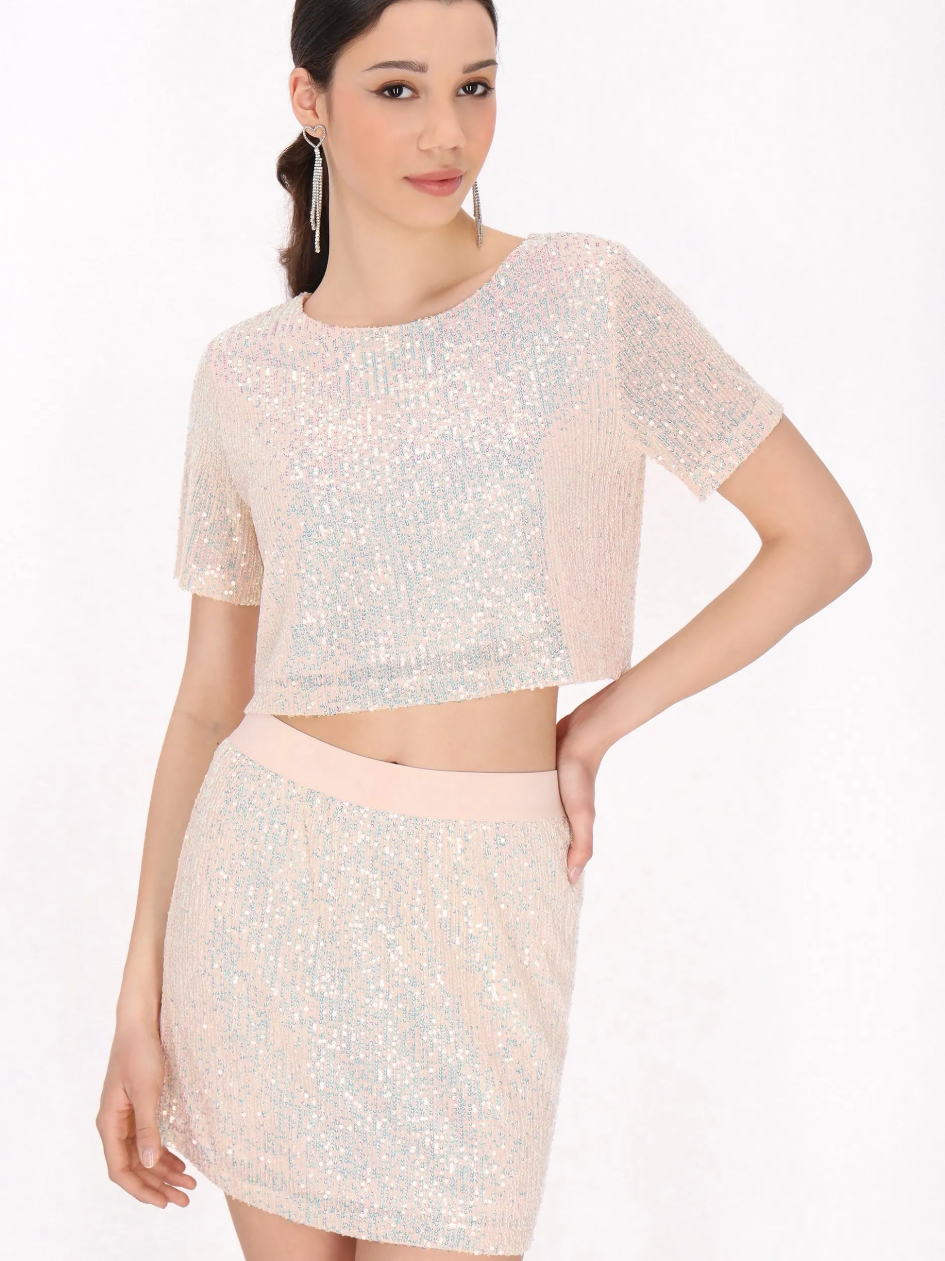MyMo Damen T-Shirt in aqua - Ausschnitt: Rundhals