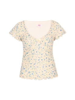 MyMo Damen T-Shirt in blau - Ausschnitt: Rundhals