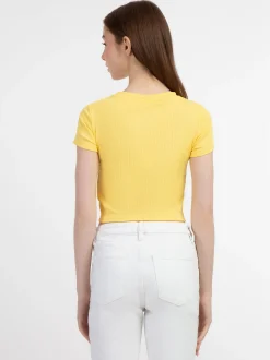 MyMo Damen T-Shirt in gelb - Ausschnitt: Rundhals