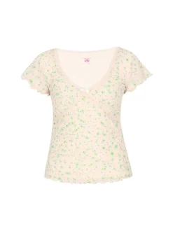 MyMo Damen T-Shirt in grün - Ausschnitt: Rundhals