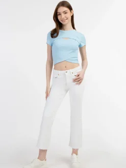 MyMo Damen T-Shirt in hellblau - Ausschnitt: Rundhals