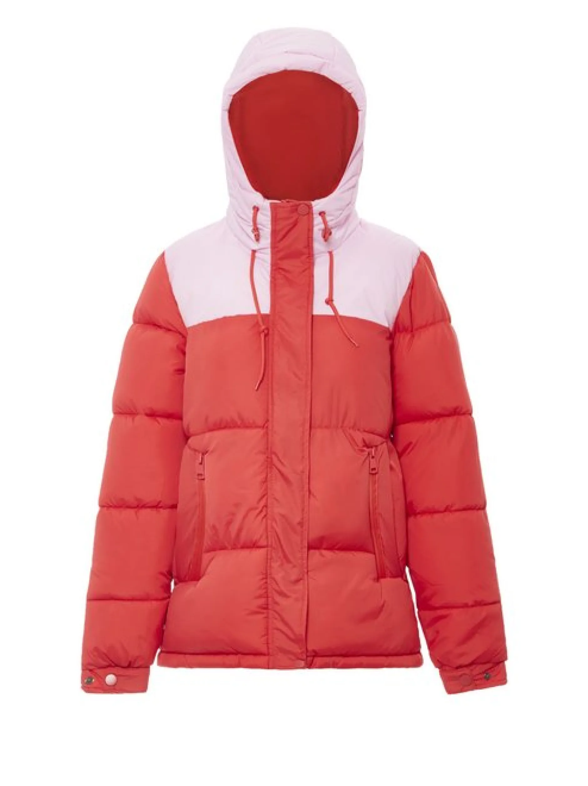 MyMo Damen Wattierte Steppjacke in rot