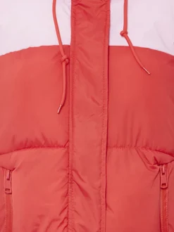 MyMo Damen Wattierte Steppjacke in rot
