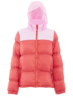 MyMo Damen Wattierte Steppjacke in rot
