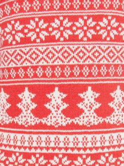 MyMo Damen X-Mas-Pullover in rot - Ausschnitt: Rundhals