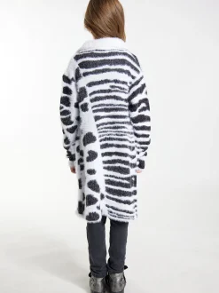 MyMo Mädchen Strickcardigan in weiß