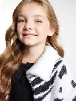 MyMo Mädchen Strickcardigan in weiß