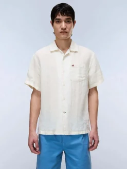 Napapijri Herren Kurzarmhemd - G-LINEN SS 1 in ecru