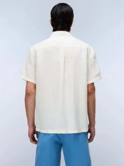 Napapijri Herren Kurzarmhemd - G-LINEN SS 1 in ecru