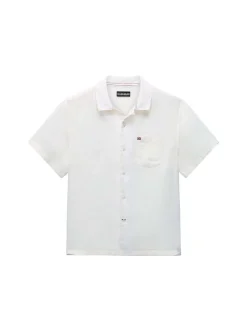 Napapijri Herren Kurzarmhemd - G-LINEN SS 1 in ecru