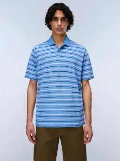 Napapijri Herren Polo - E-HIKARI SS in blau rosa