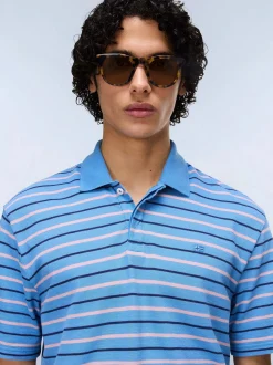 Napapijri Herren Polo - E-HIKARI SS in blau rosa
