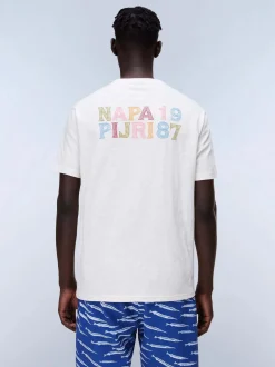 Napapijri Herren T-Shirt - S-ELIOR SS in ecru