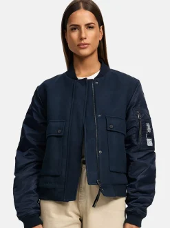 Navahoo Damen Bomberjacke - Willstehaben 14 in marine