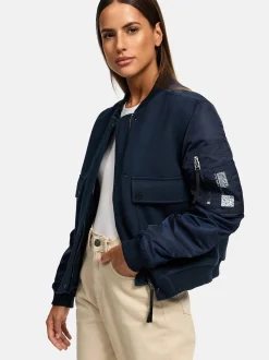 Navahoo Damen Bomberjacke - Willstehaben 14 in marine