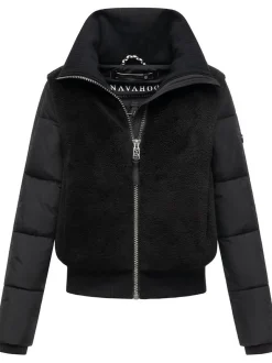 Navahoo Damen Fleecejacke - Teddyzone 14 in schwarz