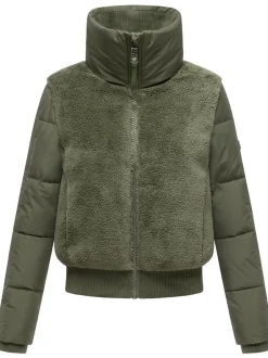 Navahoo Damen Fleecejacke - Teddyzone 14 in oliv