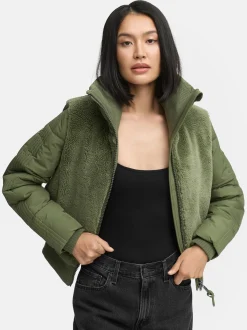 Navahoo Damen Fleecejacke - Teddyzone 14 in oliv