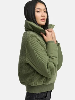 Navahoo Damen Fleecejacke - Teddyzone 14 in oliv