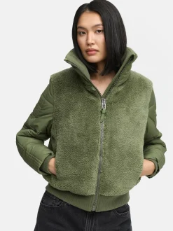 Navahoo Damen Fleecejacke - Teddyzone 14 in oliv