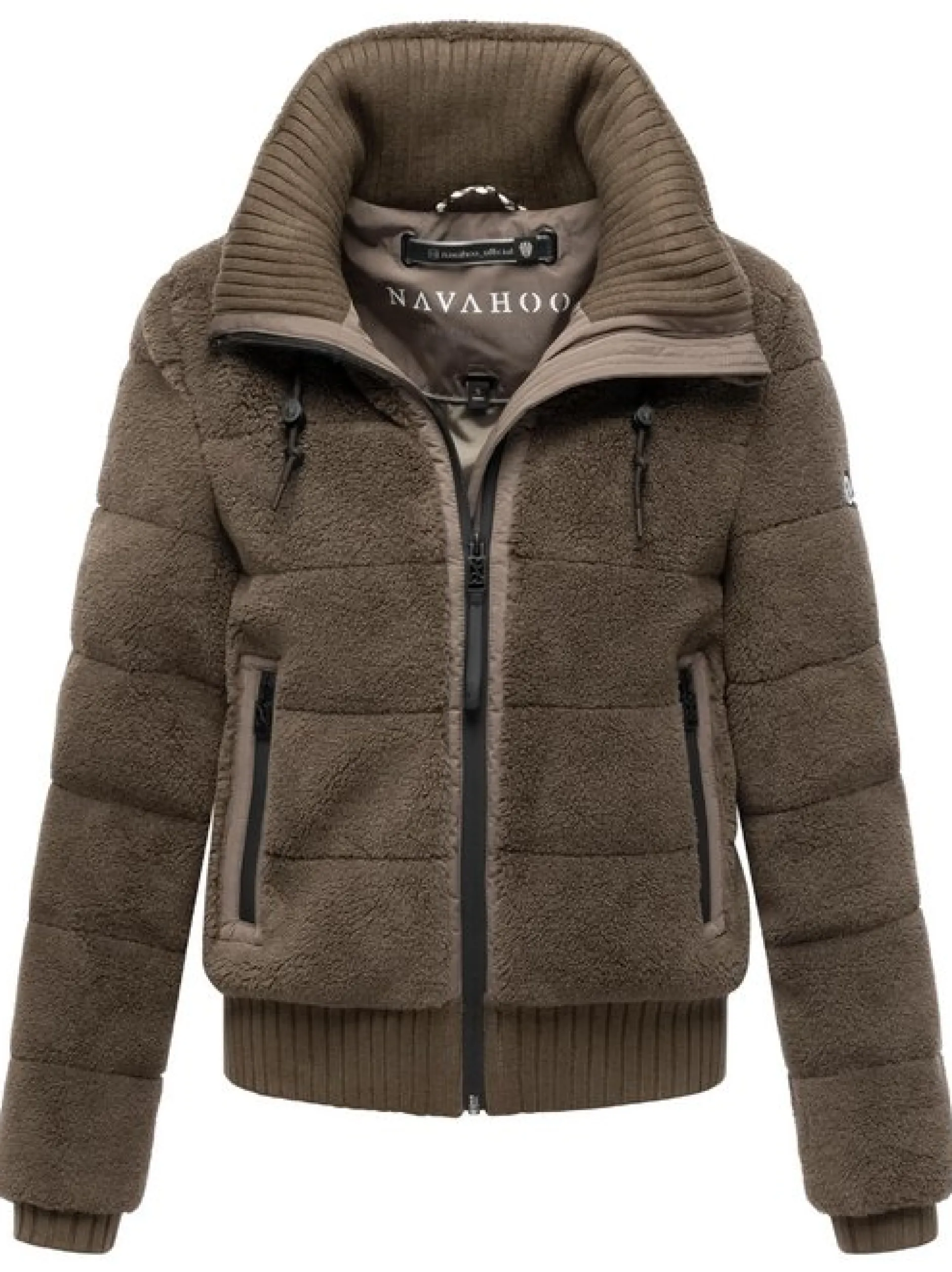 Navahoo Damen Plüschjacke - Schneepuder 14 in braun