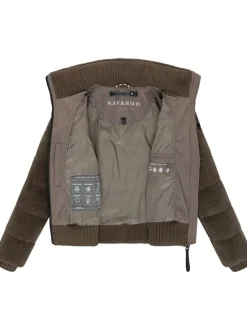 Navahoo Damen Plüschjacke - Schneepuder 14 in braun