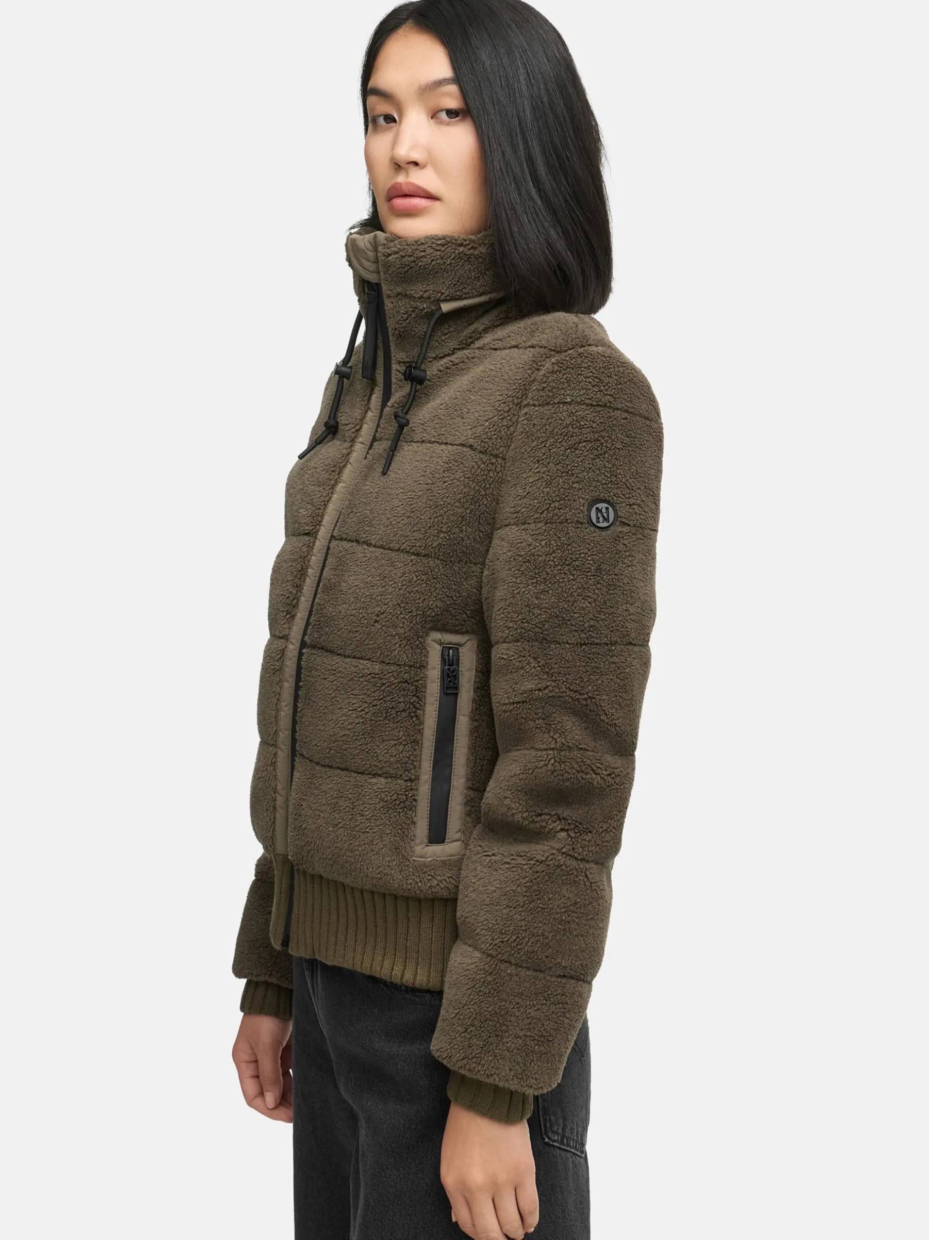Navahoo Damen Plüschjacke - Schneepuder 14 in braun